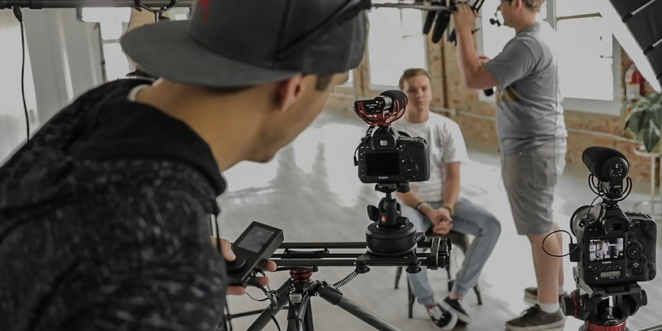 Creator with camera